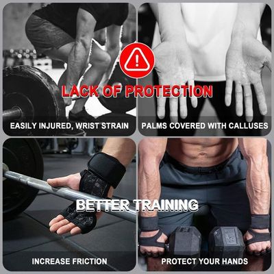 UZSUZZ Gants De Fitness Ouverts Avec Soutien Poignet – Antidérapants, Respirants – Pour Haltérophilie, CrossFit Et Musculation – Hommes Et Femmes – Taille XL – Noir