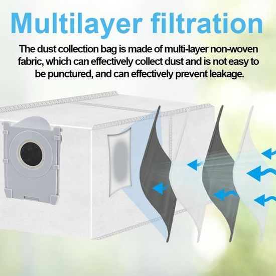 Sac à Poussière Antibactérien* Pour DEEBOT X8/T80/T50/T30C/X9 PRO