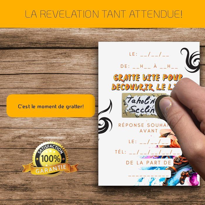 NOUVEAUTE 2024 Kit créatif participatif de 20 Cartes d'invitation premium anniversaire à gratter thème Nintendo Mario Bros en français et 20