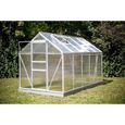 Serre de jardin structure en aluminium avec montants profilés 6.03 m²-5