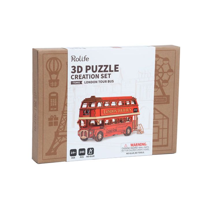 Puzzle 3D En Bois – Bus De Camping à Assembler – Maquette Pour Enfants Et Adultes – Cadeau Original Sans écran
