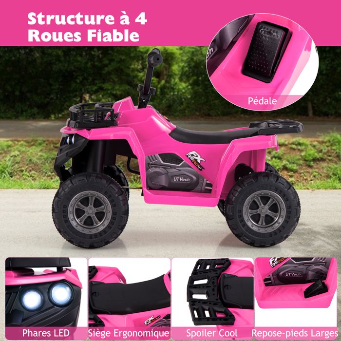 COSTWAY Moto électrique Enfant 6V Avec Créateur De Bulles – Bouton Musique, Phare LED, Flamme – Charge 30 Kg – Pour 3 Ans Et + (vert)