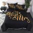 Matelas Bebe Ssx84 Ensembles De Literie Francaise De Luxe 3 Pieces Lettre Housse De Couette Avec Cravates A Fermeture Eclair Couple Cdiscount Maison