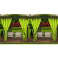 Rideaux D'extérieur Imperméable | 4 x 155x200cm Chaux - Rideau Exterieur pour Terrasse - Rideau Pare-Soleil pour Balcon-0