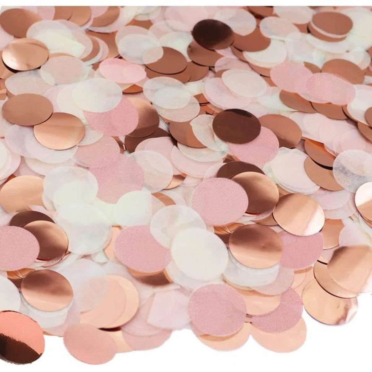 Confettis Papier De Soie Rose Blanc Or - La Boutique De Juliette