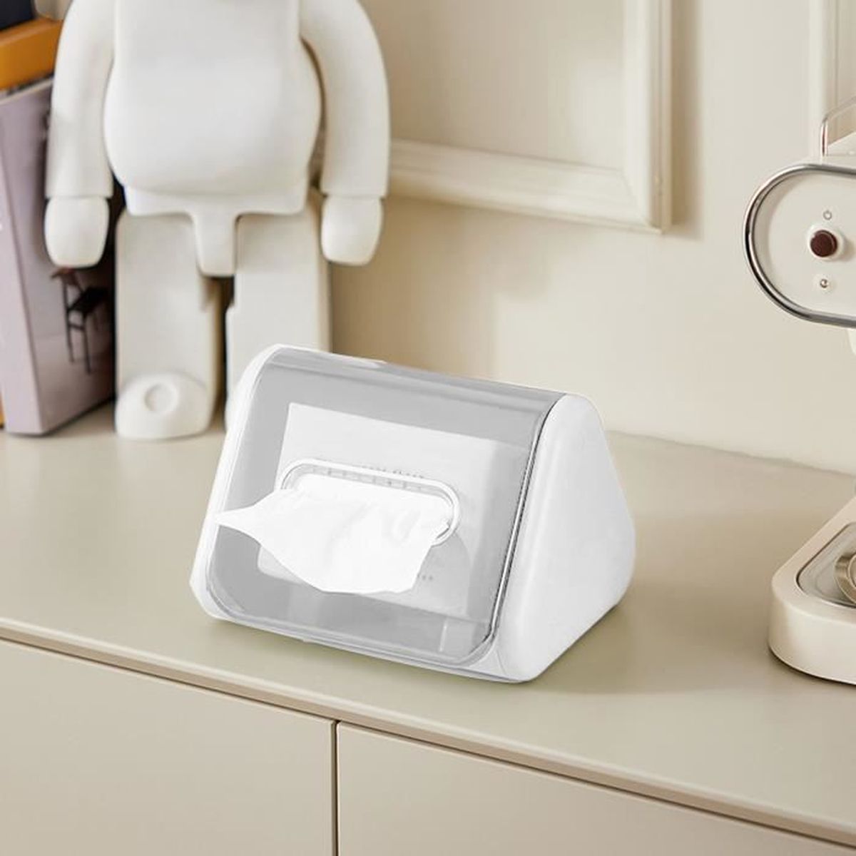 Boîte Mouchoirs Design Boîte Rangement Mouchoirs AMIUHOUN - Distributeur Moderne Avec Compartiment Multifonction Accessoire Déco Pratique