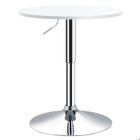 Table de bar ronde HOMCOM mange-debout table haute de bistro - hauteur réglable 69-93 cm et plateau pivotant base en métal, blanc