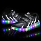 KNEIPP Skateshoes USB Charge Enfant Basket Roulettes à Chaussures LED Lumière Chaussures Garçons Filles Sneakers Double Roues