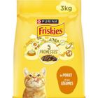 Croquettes pour chat - PURINA - Friskies - Poulet et Légumes - 3KG - Adulte - Moyen