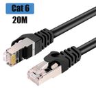 BIGILANTUH 20M Câble Ethernet Cat6 Câble Réseau Plat RJ45 Haut Débit Blindé 1Gbps 250MHz Compatible avec Routeur Modem