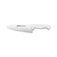 Couteau de chef Arcos 2900 - Prof 290724 en acier inoxydable Nitrum et mango Polypropylène blanc ergonomique avec lame de 20 cm,