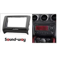Sound-way Kit de Montage Autoradio,Façade Cadre de Radio 1 DIN / 2 DIN,Adaptateur Compatible avec Audi TT 8J 2006-2014