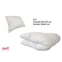 Steff - Lot de 2 - Couette 90x120 cm + oreiller 30x40 cm - coton percal