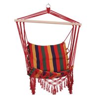 Chaise Suspendue hamac OUTSUNNY - Multicolore - Design - 60x45x55 cm - Coton Polyester