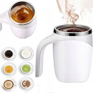 Tasse à Mélange Automatique 400ml - Mélange Ton Café, Lait Ou Cacao En Un Clic, Verre Résistant