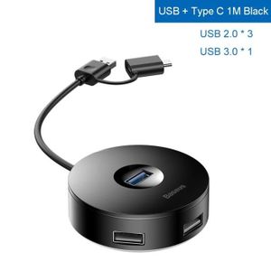 AUTRE PERIPHERIQUE USB  USB Type C 1M Noir - Hub USB C vers multi USB 3.0,