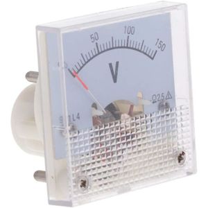 Gaetooely AC 0-300V Voltmetre analogique rectangle avec cadran rond 