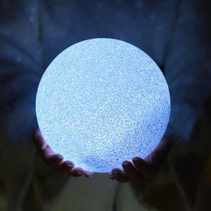 LAMPE A POSER Lampe a poser,Boule de cristal magique 8-10-12-14CM,lumière de nuit LED changeante de couleur,boule de jouet- 12CM-WHITE