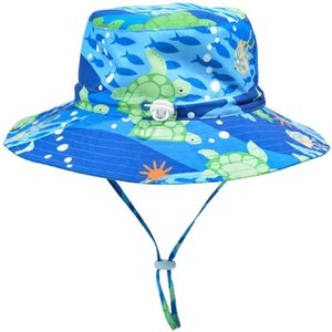 CHAPEAU - BOB chapeau de soleil,chapeau de soleil pour enfants,bébé Chapeau de Plage à Imprimé Mignonavec Jugulaire Réglable,pour Plage Vacances 
