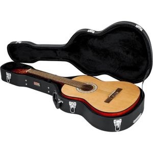 CAHAYA Étui pour guitare acoustique Etui de guitare noir Étui rigide étanche en ABS Rembourrage de 1,5 cm d'épaisseur adapté à une guitare de 41 pouces 