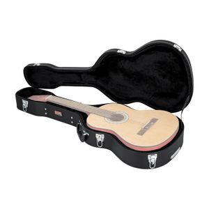 CAHAYA Étui pour guitare acoustique Etui de guitare noir Étui rigide étanche en ABS Rembourrage de 1,5 cm d'épaisseur adapté à une guitare de 41 pouces 