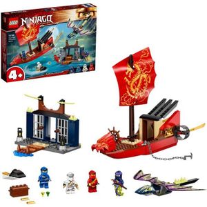 ASSEMBLAGE CONSTRUCTION LEGO® 71749 NINJAGO® L'ultime QG des ninjas et Figurine Dragon, Jouet Bateau pour Enfants de 4 ans et plus