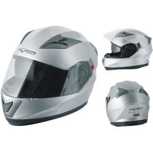 CASQUE MOTO SCOOTER Casque Homologué Integral Moto Scooter Pare-soleil intégré Touring Gris XXL