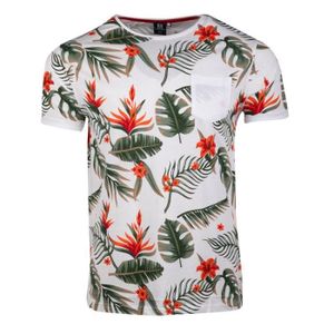 T-SHIRT Tee shirt homme - BLAGGIO - imprimé fleurs exotiqu