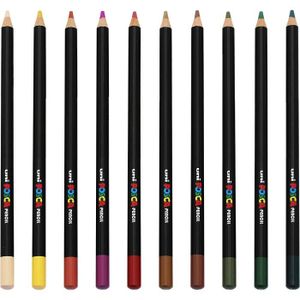 CRAYON DE COULEUR Uni Posca Lot de 10 crayons de couleur professionnels à l'huile et à la cire KPE-200 Automne279