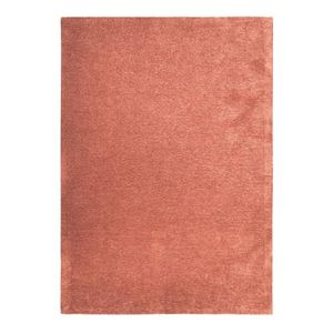 TAPIS DE COULOIR SOLANCE - Tapis Salon ou Chambre lumineux et doux 120 x 170 cm Rouge Terra Cotta