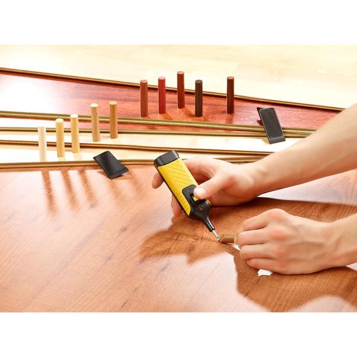 kit reparation parquet-réparation pour meubles en bois stratifié Vinyle  Cire Marqueur de retouche Stylo anti-rayures pour les fissures, les trous,  les tables : : Bricolage