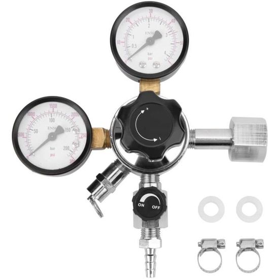 Régulateur CO2 Pour Bière 0-60 PSI - Mini Régulateur Pression Manuel Pour Keg