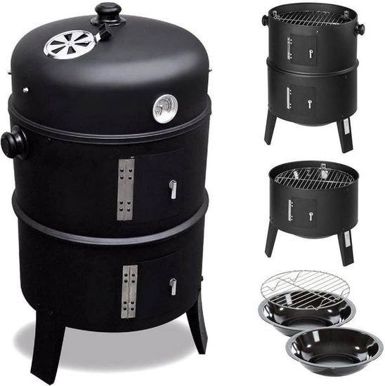 Alfred Barbecue Charbon De Bois, Grill, Grille Ajustable Avec Roues Et