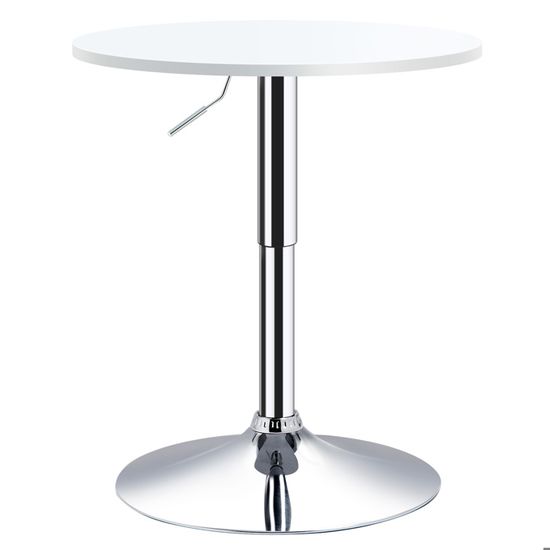 Table Bar Ronde, Table Haute Cuisine Dia.60 CM, Table Haute Mange Debout 2 Hauteurs Reglables Base En Metal Montage Facile Restaurant Noir 96327470