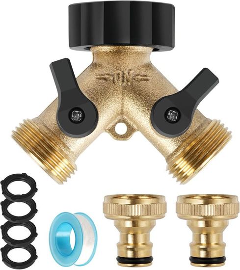 Répartiteur En Y Pour Machine à Laver Et Lave-vaisselle - 2 Voies, Diamètre 19 Mm, Avec Colliers De Serrage, Installation Facile