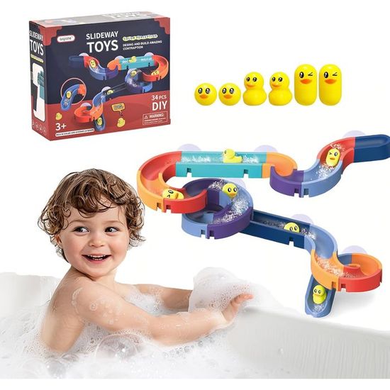 Jouets de Bain pour Enfants de 4 à 8 Ans, Toboggan de Baignoire Murale Jouets de Bain pour Enfants de 4 à 8 Ans, Toboggan de Baignoire Murale