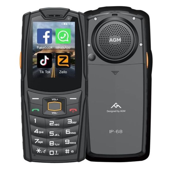 AGM M8 Telephone Portable à Clapet,4G Telephone Portable pas Cher
