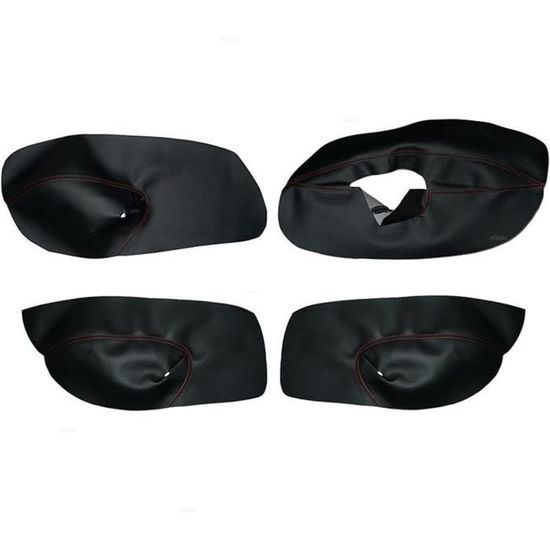 Kit 4 Pièces Garnitures Panneau Pour Nissan Qashqai J10 (2007-2015) - Microfibre Cuir Noir, Protection Intérieur