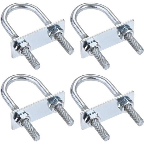 Carré U-Boulon 2 Ensembles 42mm(1.65) Interne Largeur 80mm Long M8 U