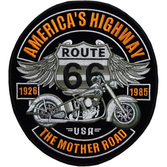 Topt Mili Ecusson Route 66 Biker Motard Moto Tete De Mort | FindTheDeal