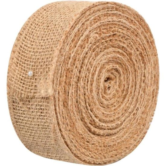 Ruban Toile De Jute 20M * 5CM) Ruban Rouleau De Toile Jute Vintage