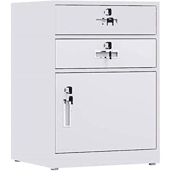 Armoire de rangement avec serrure et 2 tiroirs et 1 porte Résistante