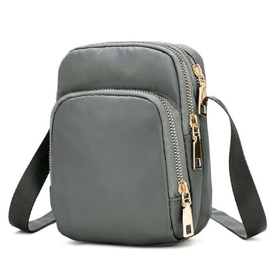 YONBEN Mini Sac à Bandoulière Téléphone Avec Fermeture Éclair - Portefeuille Portable Élégant Pour Femme