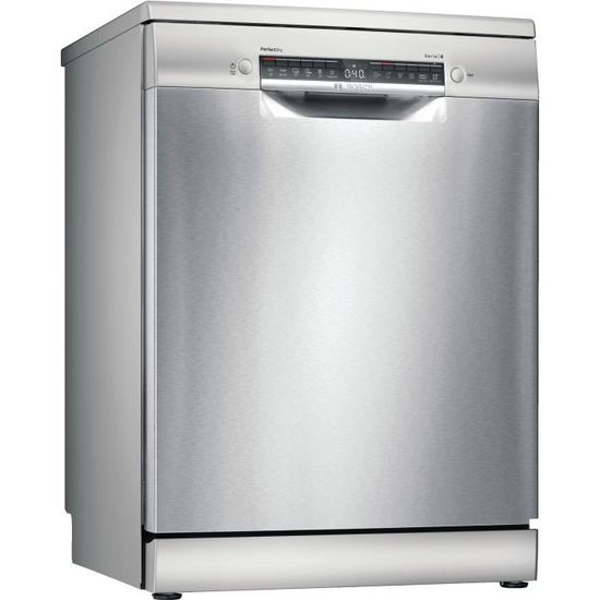 Lave-vaisselle pose libre BOSCH SMS6TCI00E SER6 - 14 couverts - Induction - L60cm - Home Connect - 44dB - Silver inox