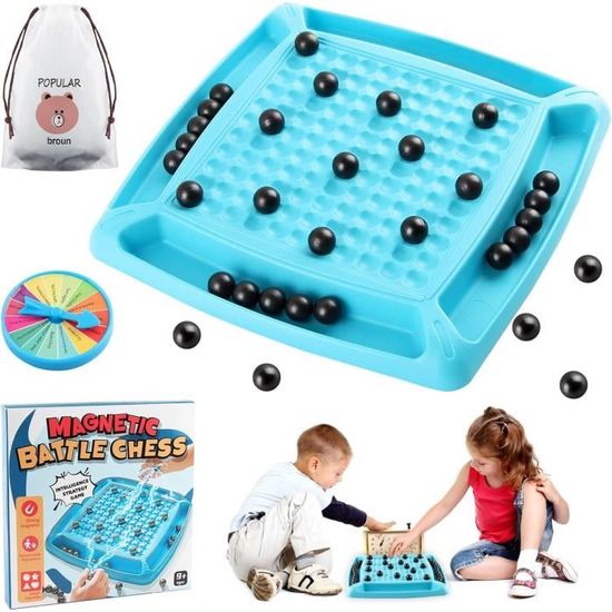 Jeu De Société Magnétique KOSLEOW – Stratégie Et Dextérité – 20 Pièces Hexagonales – Sac De Rangement – Idéal En Famille