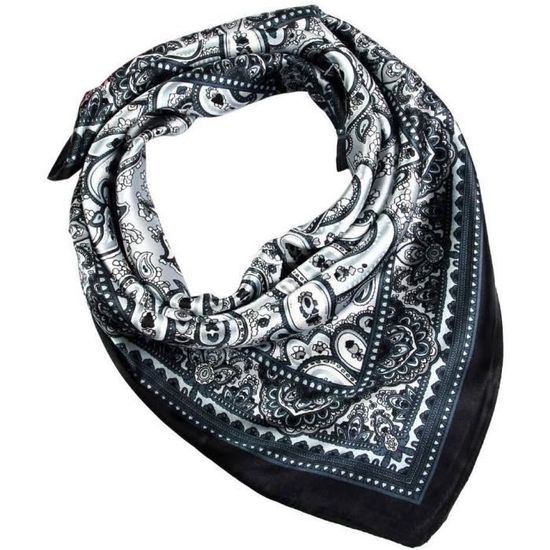 Petit Foulard Carré Motif Cerises - 50 X 50 Cm - Occasion Très Bon état - Multicolore