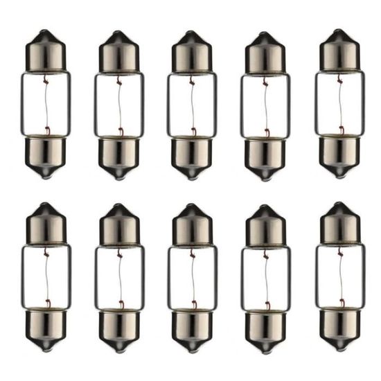 Lot De 10 Ampoules 12V 5W BA15S Rouge - Feu Arrière Stop Auto Moto Scooter