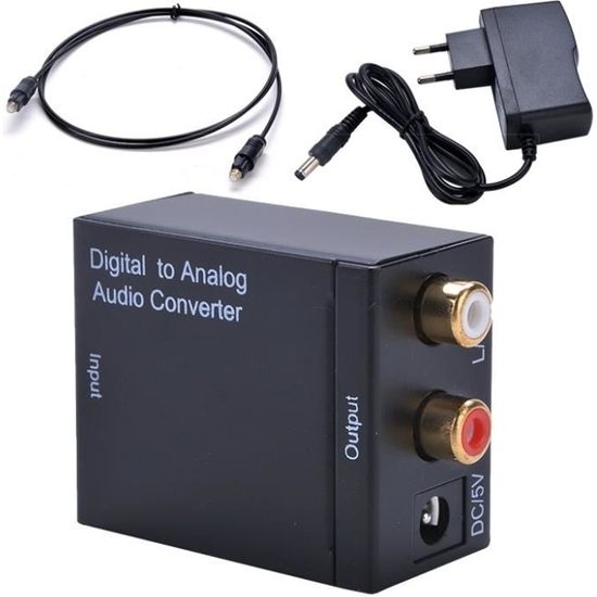 audio convertisseur  adaptateur UE Optique Numérique Coaxial Signal analogique RCA
