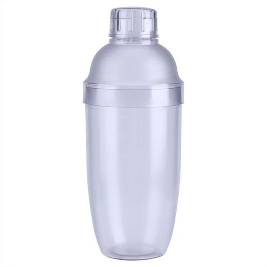 Feoowv - Shaker per cocktail in plastica, con bilancia, trasparente 24 oz / 700cc