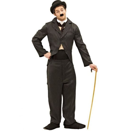 Déguisement Charlot pour homme - XL - Noir - Costume années 20